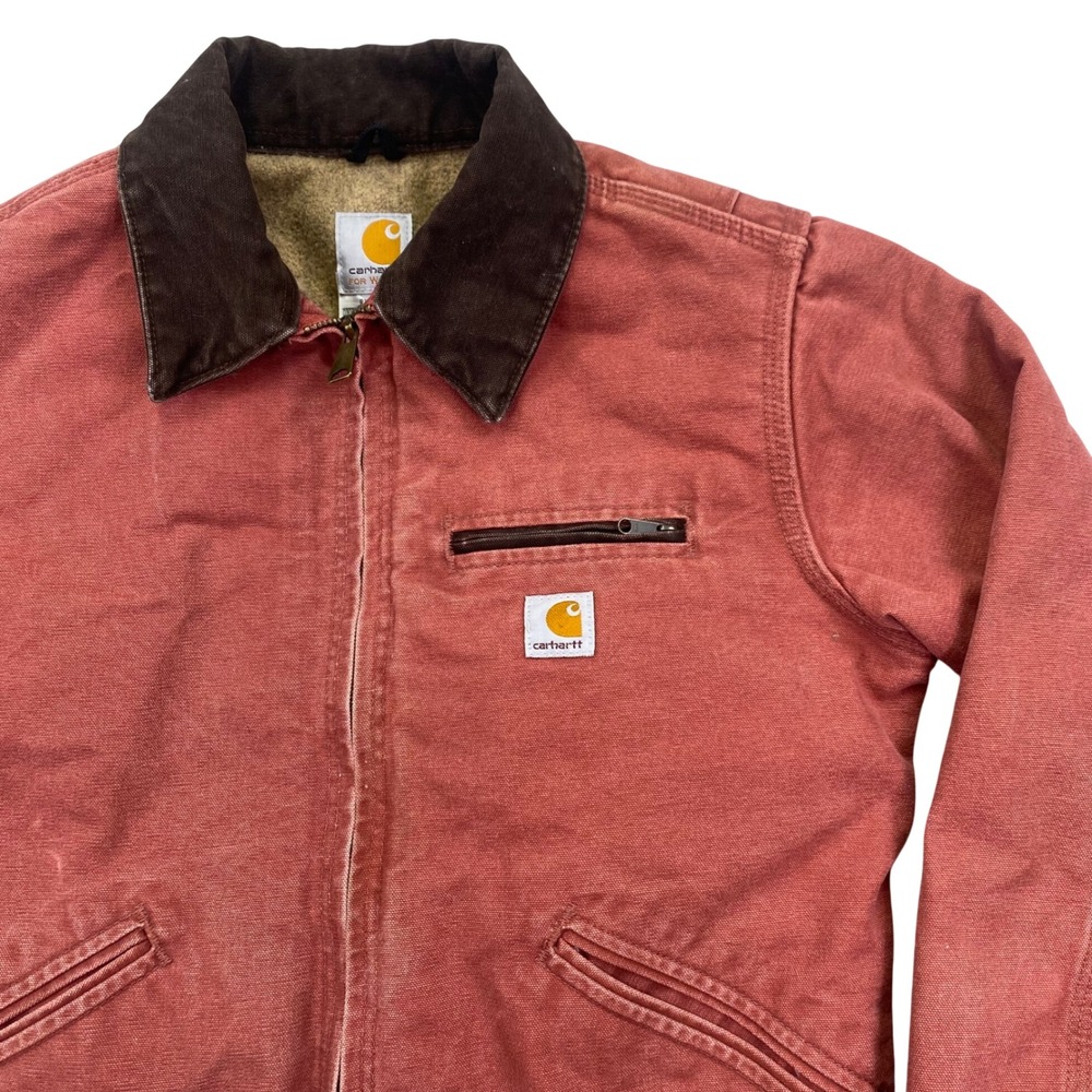 Carhartt Detroit Jacket WJ097 VRS Blanket Lined Rose Salmon Pink Women's Small